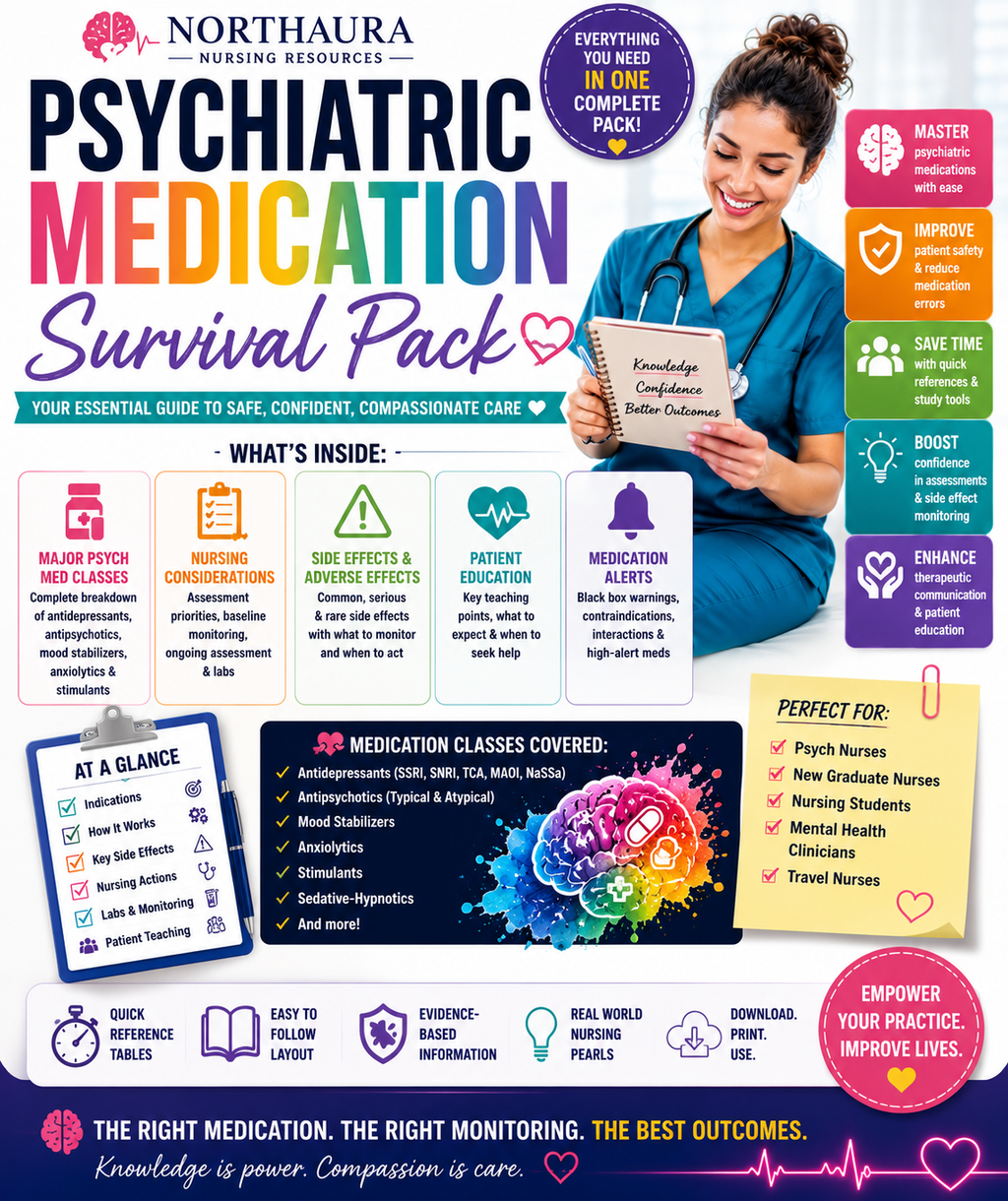 Psychiatric Medication Survival Pack. More than 36 pages of Digital Download PDF