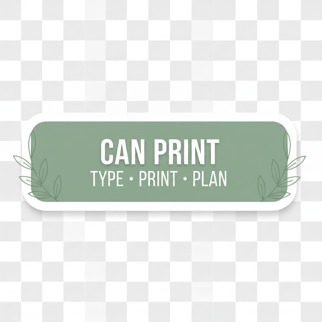 CAN PRINT - TYPE • PRINT • PLAN badge