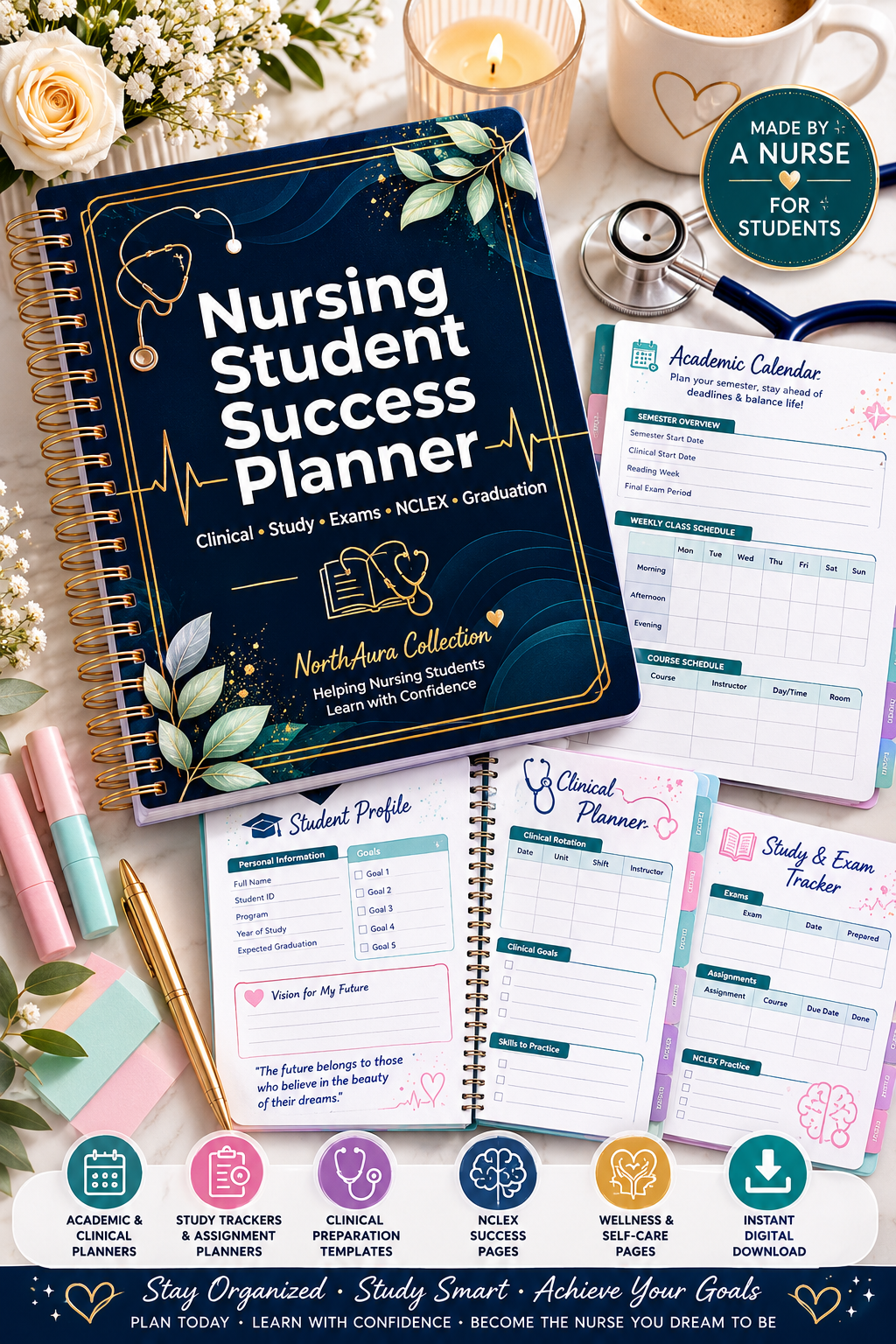 NorthAura Nursing Student Success Planner
