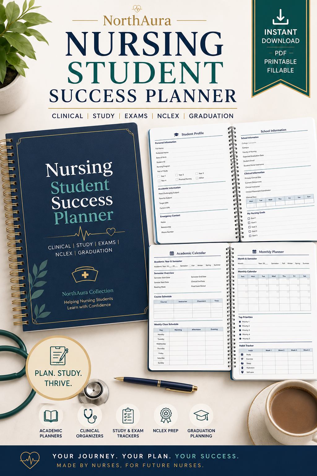 NorthAura Nursing Student Success Planner